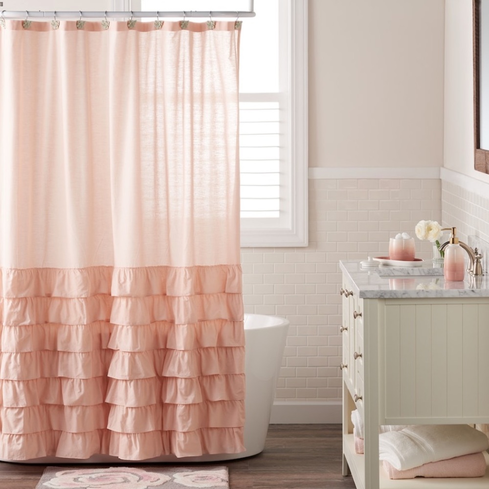 Lauren Conrad Shower Curtain + bow hooks